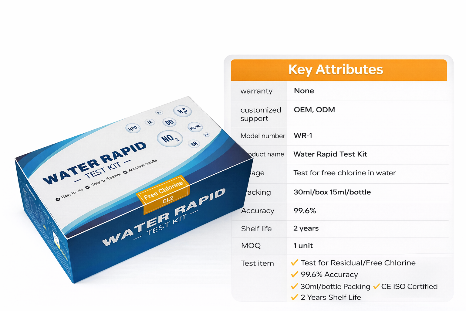Free Chlorine Water Test Kit