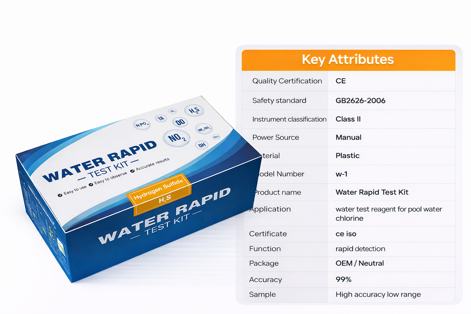 Hydrogen Sulfide H2S Water Test Kit
